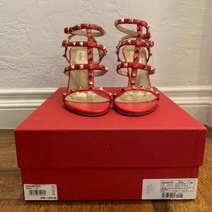 Size 36.5 Valentino Rockstud Sandal Heel